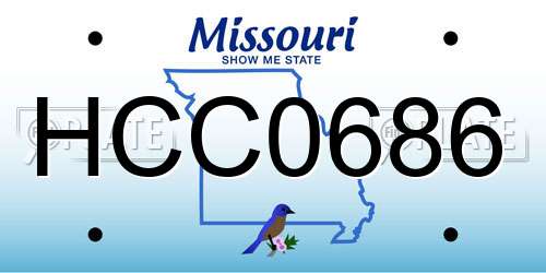 HCC0686 Missouri License Plate