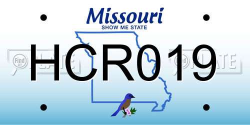 HCR019 Missouri License Plate