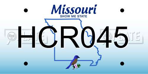 HCR045 Missouri License Plate