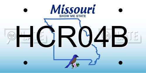 HCR04B Missouri License Plate