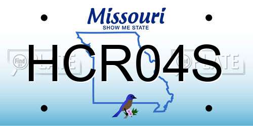 HCR04S Missouri License Plate