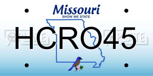 HCRO45 Missouri License Plate