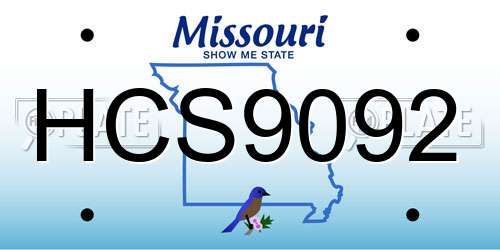 HCS9092 Missouri License Plate