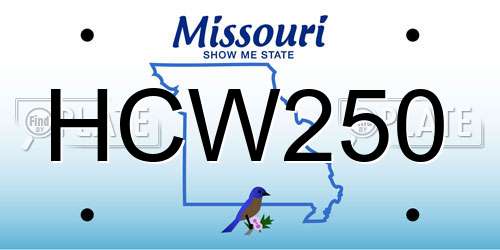 HCW250 Missouri License Plate