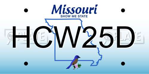 HCW25D Missouri License Plate