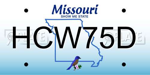 HCW75D Missouri License Plate