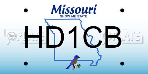 HD1CB Missouri License Plate