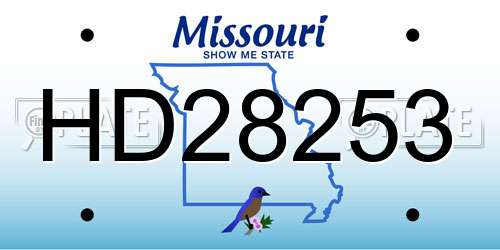 HD28253 Missouri License Plate