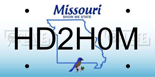HD2H0M Missouri License Plate