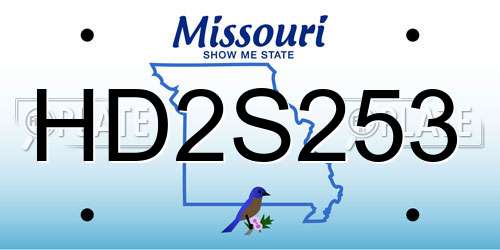 HD2S253 Missouri License Plate