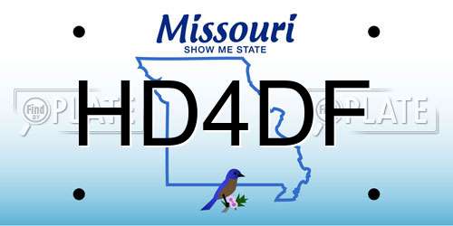 HD4DF Missouri License Plate