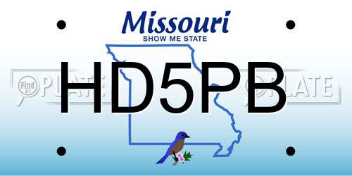 HD5PB Missouri License Plate