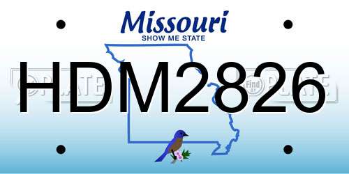 HDM2826 Missouri License Plate