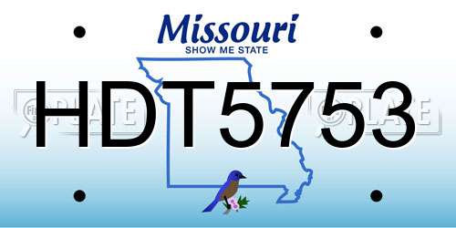 HDT5753 Missouri License Plate