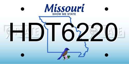 HDT6220 Missouri License Plate
