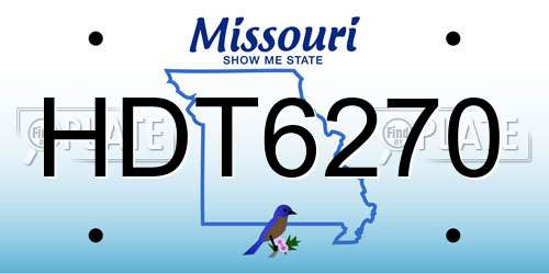 HDT6270 Missouri License Plate