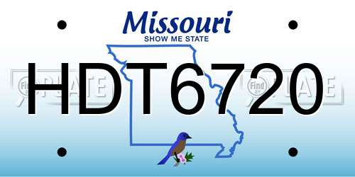 HDT6720 Missouri License Plate