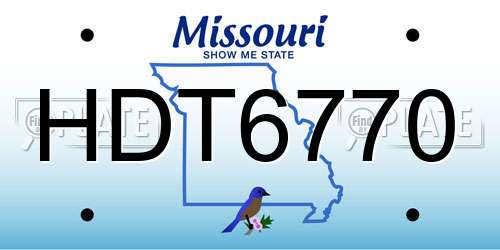HDT6770 Missouri License Plate