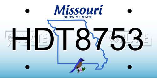 HDT8753 Missouri License Plate