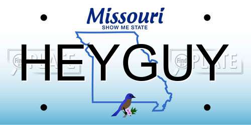 HEYGUY Missouri License Plate