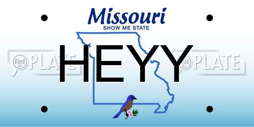 HEYY Missouri License Plate