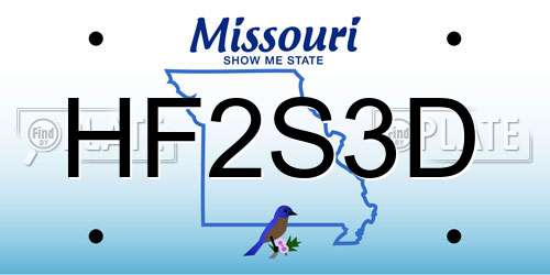 HF2S3D Missouri License Plate
