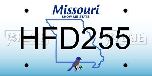 HFD255 Missouri License Plate