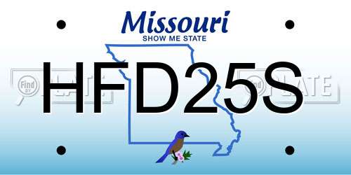 HFD25S Missouri License Plate