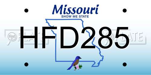 HFD285 Missouri License Plate