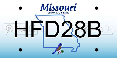 HFD28B Missouri License Plate