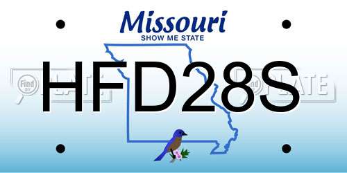 HFD28S Missouri License Plate