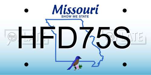 HFD75S Missouri License Plate