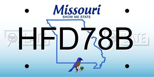 HFD78B Missouri License Plate