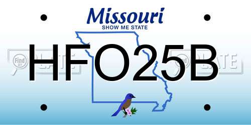HFO25B Missouri License Plate