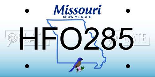 HFO285 Missouri License Plate