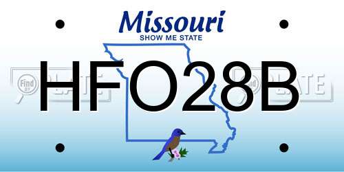 HFO28B Missouri License Plate