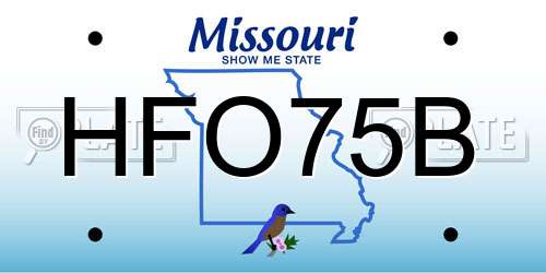 HFO75B Missouri License Plate
