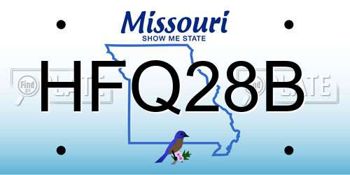 HFQ28B Missouri License Plate