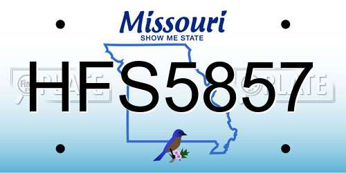 HFS5857 Missouri License Plate