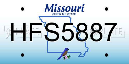 HFS5887 Missouri License Plate