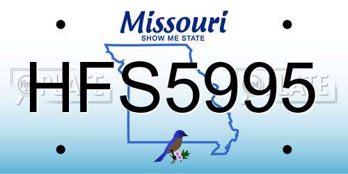 HFS5995 Missouri License Plate