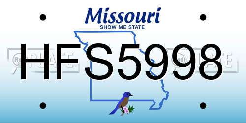 HFS5998 Missouri License Plate