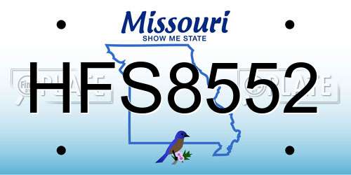 HFS8552 Missouri License Plate