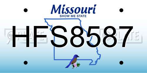 HFS8587 Missouri License Plate