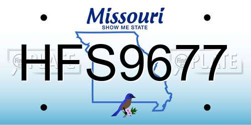 HFS9677 Missouri License Plate