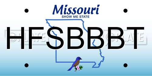 HFSBBBT Missouri License Plate