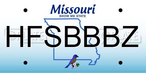 HFSBBBZ Missouri License Plate