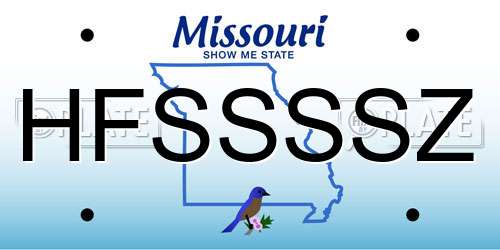 HFSSSSZ Missouri License Plate