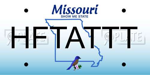 HFTATTT Missouri License Plate