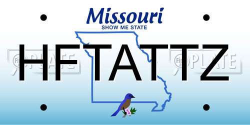 HFTATTZ Missouri License Plate